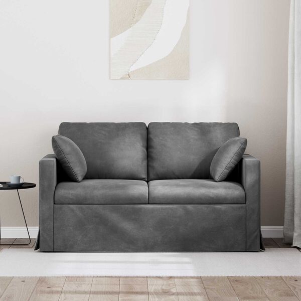 vidaXL Sofa Tamno siva 138 x 78 x 80 cm Bar&scaron;un