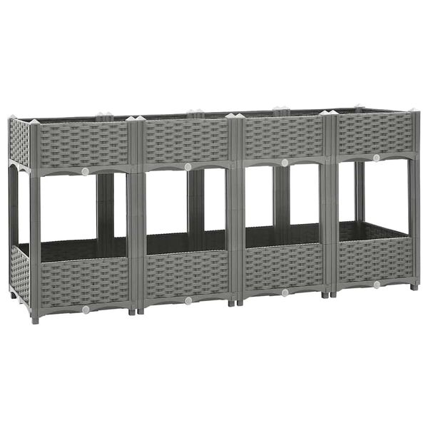 vidaXL Povišena gredica 160x40x71 cm od polipropilena