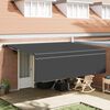 vidaXL Skrovita tenda Antracit 450 &times; 350 cm Poliester i aluminij