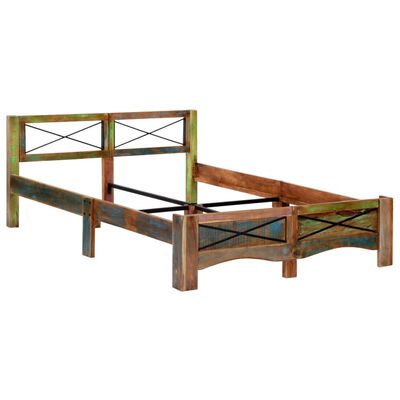 vidaXL Okvir za krevet od masivnog obnovljenog drva 140 x 200 cm