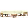 vidaXL Set vanjskih sofa s jastukom 7 pcs Prirodna i krem