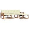 vidaXL Set vanjskih sofa s jastukom 4 pcs Prirodna i krem