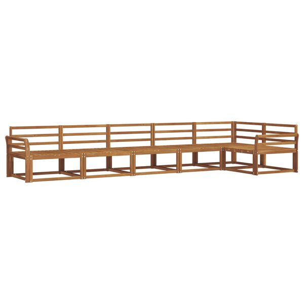 vidaXL Set vanjskih sofa 6 pcs Prirodna Čvrsto drvo akacije