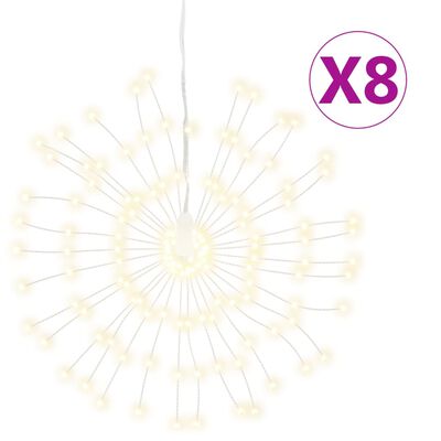 vidaXL Božićna svjetla zvjezdani prasak 140 LED 8 k topla bijela 17 cm