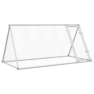 vidaXL Kavez za koko&scaron;i srebrni 200 x 105 x 91 cm od pocinčanog čelika