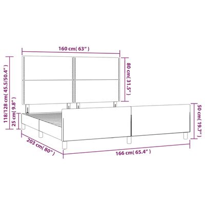 vidaXL Okvir za krevet s uzglavljem krem 160x200 cm od umjetne kože