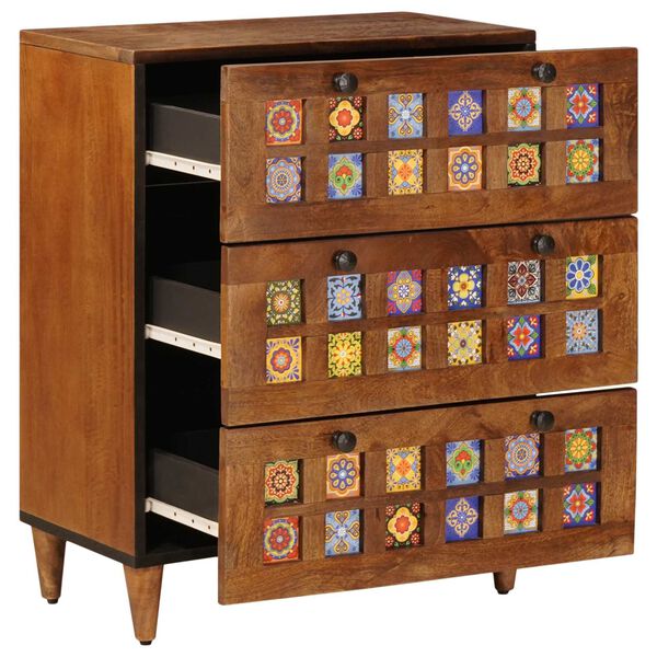 vidaXL Kreveta Orah 60 x 33 x 75 cm Čvrsto drvo manga