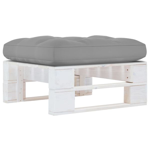 vidaXL Vrtni tabure od paleta od bijelo impregnirane borovine