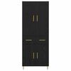 vidaXL Highboard Zidne Crni hrast 69,5 x 34 x 180 cm Konstruirano drvo
