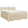 vidaXL Boxspring krevet s madracem Krem 140 x 200 cm Tkanina