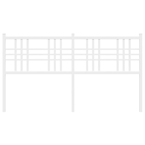 vidaXL Metalno uzglavlje bijelo 150 cm
