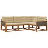 vidaXL Set vanjskih sofa 4 kom. 4-sjedala Prirodna i bež