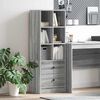 vidaXL Highboard s ladicama Siva Sonoma 45,5 x 34 x 127 cm