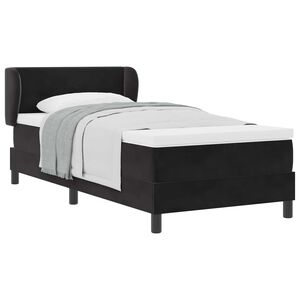 vidaXL Krevet s opruga kutije s uzglavljem Crna 90 x 190 cm Bar&scaron;un