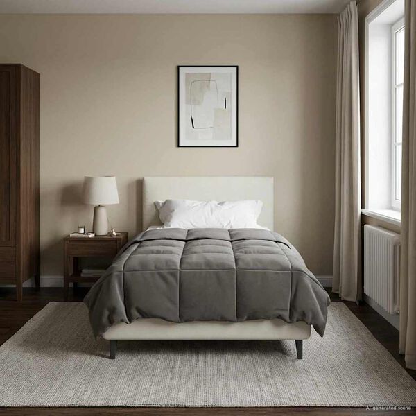 vidaXL Ljetni pokrivač Svijetlo siva 135 x 220 cm Mikrovlakna