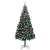 vidaXL Umjetno božićno drvce Zelena 210 cm PVC i Čelik i Plastika