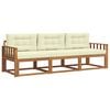 vidaXL Set vanjskih sofa 3 kom. Prirodna i krem
