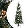 vidaXL Umjetno božićno drvce Zelena 210 cm PVC, plastika i čelik