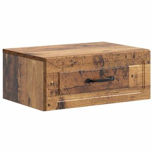 vidaXL Noćni ormarić za montažu na zid Staro drvo 49 x 34,5 x 20 cm