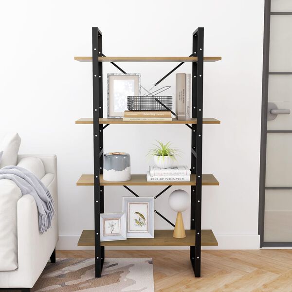 vidaXL Ormarić za knjige s 4 razine 80 x 30 x 140 cm masivna borovina