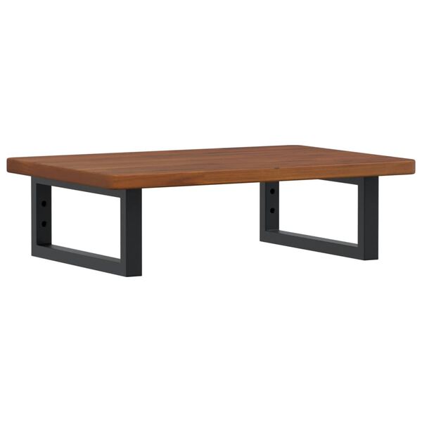 vidaXL Zidna polica za umivaonik od čelika i masivne hrastovine