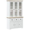 vidaXL Visoka komoda BODO bijelo-smeđa 115,5x43x200,5 cm od borovine