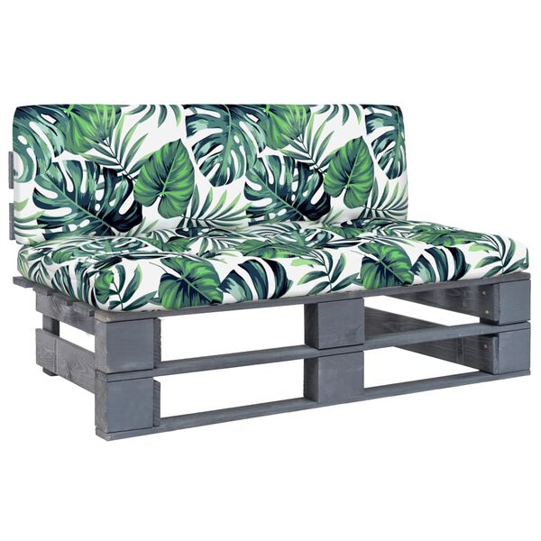 vidaXL Srednja vrtna sofa od paleta od sivo impregnirane borovine