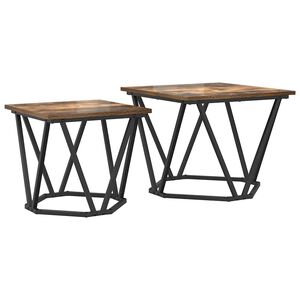 vidaXL Set pomoćnih stolića 2 kom. Dimljeni hrast 50 x 50 x 40 cm