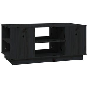 vidaXL Stolić za kavu crni 90x49x40,5 cm od masivne borovine