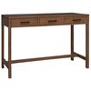 vidaXL Stol s ladicama Prirodna Čvrsto teak drvo 110 x 50 x 75 cm