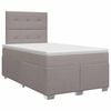 vidaXL Boxspring krevet s madracem Sivosmeđa 120 x 200 cm Tkanina