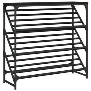 vidaXL Stalak za cipele crni 90x30x85 cm od konstruiranog drva