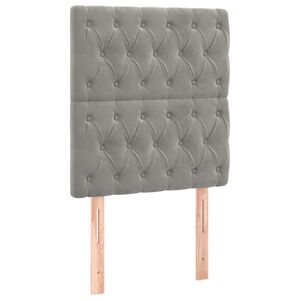 vidaXL Uzglavlje svijetlosivo 80x7x118/128 cm bar&scaron;unasto