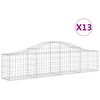 vidaXL Lučne gabionske ko&scaron;are 13 kom 200x30x40/60 cm pocinčano željezo