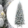 vidaXL Umjetno božićno drvce Bijela 240 cm PVC, plastika, čelik i PE