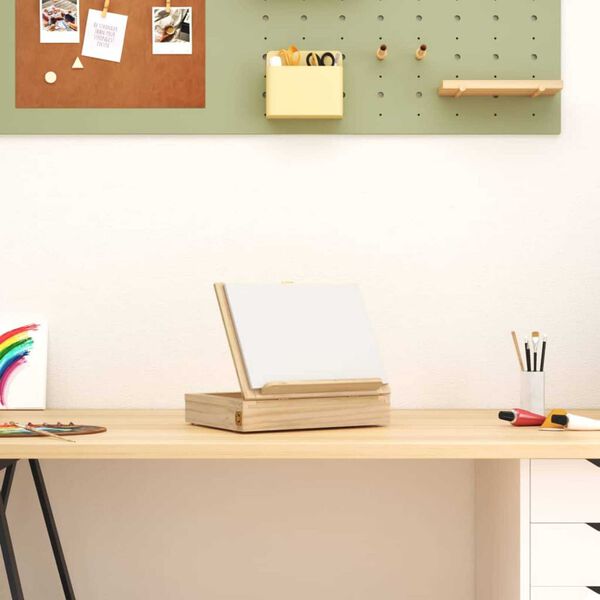 vidaXL Stolni štafelaj s ladicom 33,5x25,5x7 cm od masivne borovine