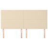 vidaXL Uzglavlje krem boje 200x5x118/128 cm tkanina