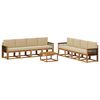 vidaXL Set vanjskih sofa s jastukom 7 pcs Prirodna