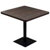 vidaXL Kvadratni stol za bistro od MDF-a i čelika 80x80x75 cm tamni pepeljasti
