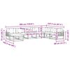vidaXL Set vanjskih sofa s jastukom 8 pcs Prirodna i krem