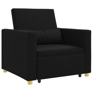 vidaXL Sofa na razvlačenje Singl Crna 90 x 165 x 87 cm tkanina
