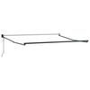 vidaXL Skrovita tenda Crna 350 x 250 cm Poliester i aluminij