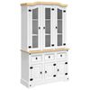 vidaXL Visoka komoda Corona bijela 112x43x191,5cm borovina meksički stil