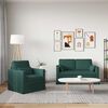 vidaXL Sofa 120cm 2 pcs Tamnozelena Metal