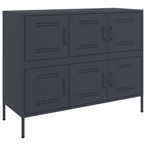 vidaXL Komoda antracit 100,5 x 39 x 79 cm čelik