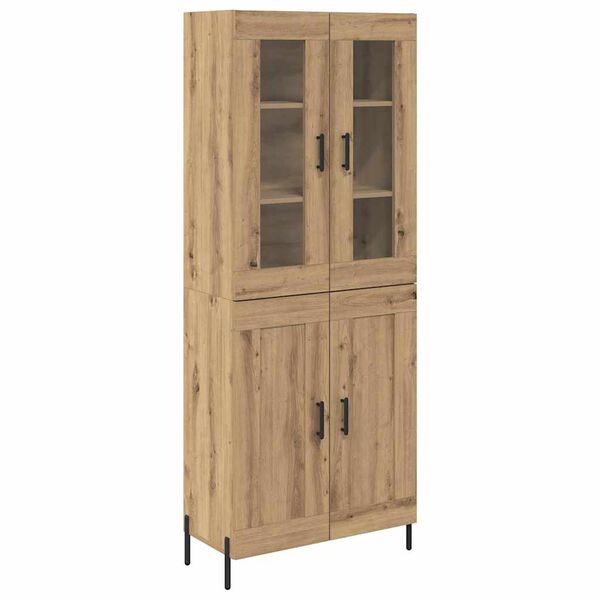 vidaXL Highboard Umjetnički hrast 69,5 x 34 x 180 cm Konstruirano drvo