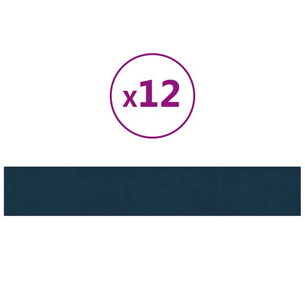 vidaXL Zidne ploče 12 kom plave 90 x 15 cm bar&scaron;unaste 1,62 m&sup2;