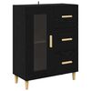 vidaXL Highboard Crni hrast 69,5 x 34 x 180 cm Konstruirano drvo