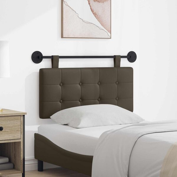 vidaXL Držeće uzglavlje Zidne Sivi 100 x 55 x 5 cm Lažna koža