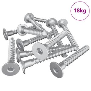 vidaXL Potvrđivački vijci 5000 pcs Srebrno Metal